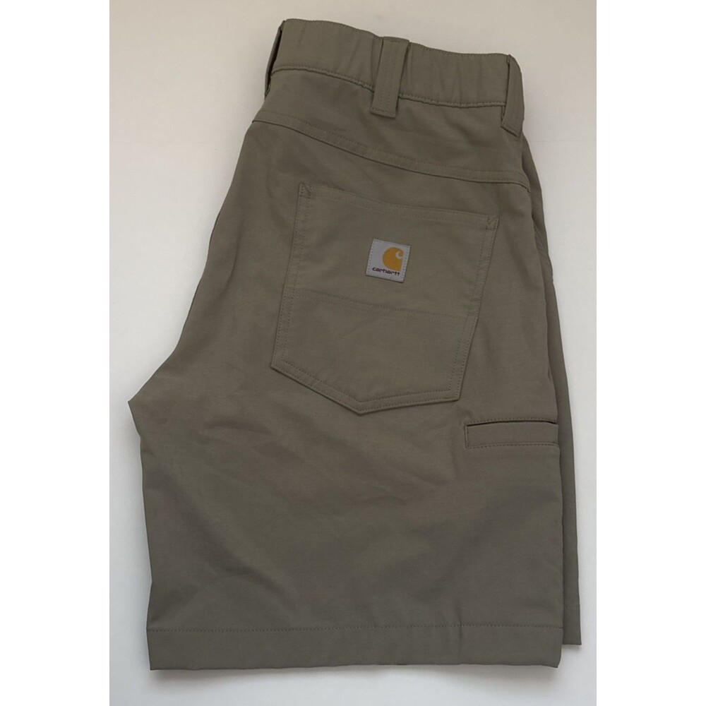 Carhartt Mens 8" Force Phoenix Sun Protection Shorts Work Khaki Tan Sz Medium